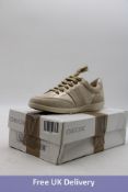 Geox Women's D Myria Suede Shiny Goat Trainers, Light Gold/Light Taupe, UK 3. Box damaged