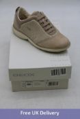 Geox D Nebula Women's Glitter/Suede Trainer, Beige/Cream, UK 2.5