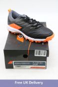 Four pairs of Grays Flash 3.0 Hockey Shoes, Black/Orange, 1x UK 5.5, 1x 6, 1x 6.5, 1x 10.5