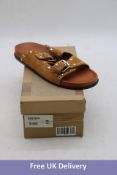 Bibi Lou Women's Ohara Leather Flat Sandals, Tan, EU 40. Box damaged