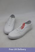 Vans Men's Old Skool Canvas Trainers, White, UK 15, No Box