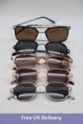 Five Ace & Tate Sunglasses, 1x Nate Golden Brown, 1x Ringo Chocolate Chip, 1x Sean Sugar Man, 1x Que