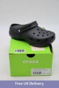 Crocs Classic Platform Sliders, Black, UK 5