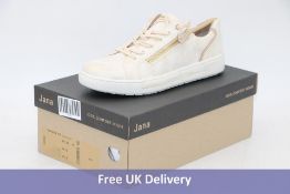 Three pairs of Jana Women's Trainers, 1x Cloudy Gold, UK 6.5, 1x Rose, UK 7.5, 1x Sky, UK 3.5