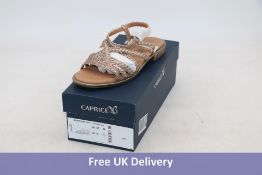 Two pairs of Caprice 9-28102-26 341 Women's Sandals, Taupe Metallic, 1x UK 3.5, 1x 4
