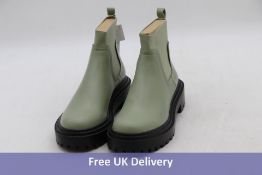 Stradivarius Star Fit Technical Insole Foam Ankle Boots, Light Green, UK 4