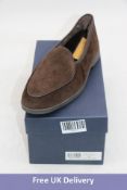 Baudoin And Lange Sagan Stride Suede Shoes, Dark Brown, Size 5