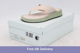 Shoe The Bear STB-Astrid-Thong, White/Green, UK 4. Box damaged