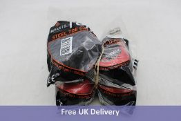 Four pairs of Turbotoe Steel Cap Shoe Covers, Black, UK 10-11.5