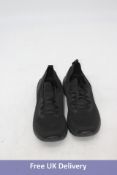Three HKR Womens Slip On Trainers with Memory Foam, Black, UK 6