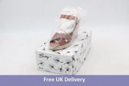 Betty London Obillie Leather Wedge Sandals, Tan, EU 39