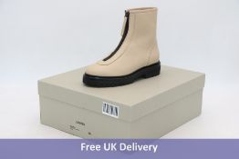 Legres Model 49 Zipper Boots, Stone White, Size 37