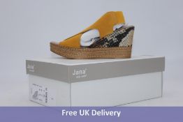 Two pairs of Woman's Jana Platform Shoes, Saffron, 1x UK 3.5, 1x 4