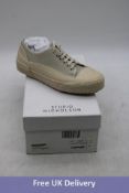Studio Nicholson Rubberised Canvas Low-Top Trainers, Cream, EU 40