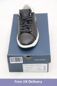 Cole Haan Grandpro Lace Up Leather Tennis Trainers, Black, Size 7/UK 5