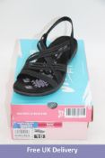 Skechers Reggae Slim Simply Stretch, Black, UK 7. Box damaged