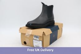 Wearlight Black Grain Leather Chelsea Boots, Black, UK 8. Box damaged