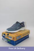 Skechers Bounder 2.0 Emerged Slip-Ins Fit Running Trainers, Slate, UK 9. Box damaged