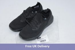 Three HKR Womens Slip On Trainers with Memory Foam, Black, UK 6