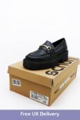 Schuh Women's Lyla Leather Snaffle Loafers, Black, UK 8. Box damaged