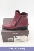 Pavers Burgundy Boots, UK 3