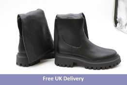 Stradivarius Women's Bota Plana Casual Stretch Knee High Boots, Black, EU 37, No Box