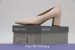 Two Marco Tozzi Damen Heeled Pump, Powder Napa, 1x UK 4, 1x UK 3