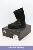 Underground Women's Engineers Greasy Leather Boot, Black, UK 8. Box damaged