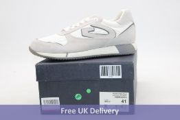 Guardiani Unisex Fresno Low Trainers, Suede/Nylon/White, Size 41. Box damaged