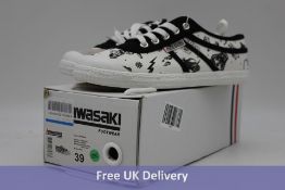 Two pairs of Kawasaki Tattoo Canvas Shoes, White, EU 39