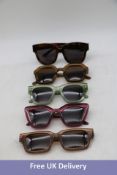 Five Ace & Tate Sunglasses, 1x Allen Sage, 1x Belle Red Velvet, 1x Henri Golden Brown, 1x Andy Maple