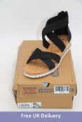Skechers Woman's Bobs Desert Kiss/Desert Nights Sandals, Black, UK 6. Box damaged