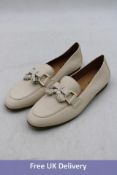 Gabor Women's Jack Leather Shoes, Off White, UK 6, No Box, Slight Marks