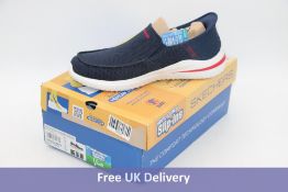 Skecher Delson 3.0 Cabrino Slip Ins Trainers, Navy/White, UK 10. Box damaged