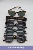 Five Ace & Tate Sunglasses, 1x Dexter On Fire, 1x Pete Spaceman, 1x Clay Sugar Man, 1x Monty Chocola
