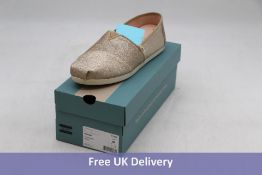 Toms Women's Alpargata 3.0 Loafer Shoes, Champagne Glitter, UK 8