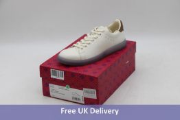 Tory Burch Howell Court Leather/Suede Trainers, New Ivory/Taupe, US 9