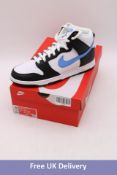 Nike Dunk High Retro Trainers, Black/University Blue, UK 10.5
