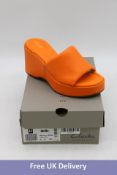 Clarks Women's Manon Glide Leather Wedged Sandals, Orange, UK 6