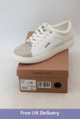 Carvela Women's Soar Embellished Toe Trainers, White, Size 40