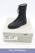 Legres D209NH01 Combat Thick Leather Boots, Black, Size 38. Box damaged