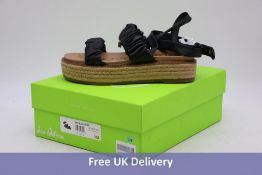 Sam Edelman Women's Kerin Espadrille Ankle Tie, Black, UK 6