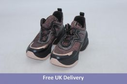 Michael Kors Wedge Trainers, Gold/Black, Size 8.5m, No Box