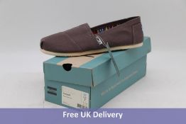 Three pairs of Toms Women's Alpargata Shoes, Grey, 1x UK 6, 1x UK 7, 1x UK 5.5, this pair without bo
