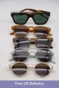 Five Ace & Tate Sunglasses, 1x Byron Maple Syrup, 1x Harry Tiger Wood, 1x Monty Fizz, 1x Hudson Cara