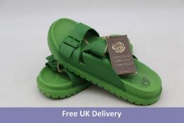 Two pairs of Yselia Unisex Double Strap Sandals Forest Green, EU 42. Box damaged