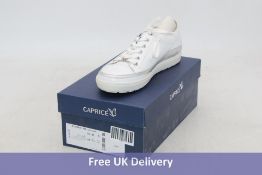 Two pairs of Caprice Women's Casual Leather Trainers, White Nappa, 9-9-23654-20, 1x UK 3.5, 1x UK 4