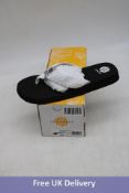 Two pairs of Yellow Box Women's Soleil Sandals, Black/White/Silver, Size 11 M