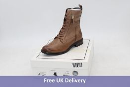 Bagatt Ronja Beige Lace-Up Ankle Boots, Brown, Size UK 7