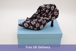 Amy Crookes Lucienne Boots, Lilac Monogram, Size 40